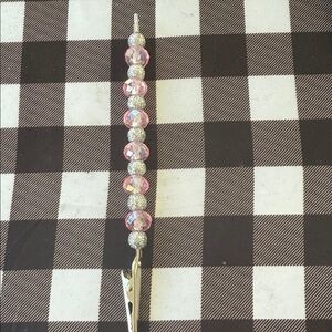 Pink and Silver Beaded roach Clip